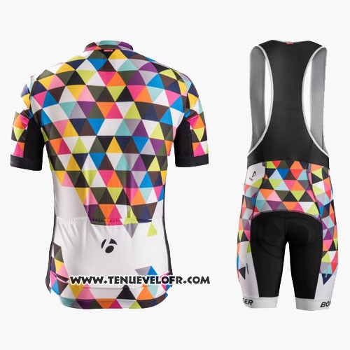 2016 Maillot Ciclismo Trek Bontrager Noir et Blanc Manches Courtes et Cuissard